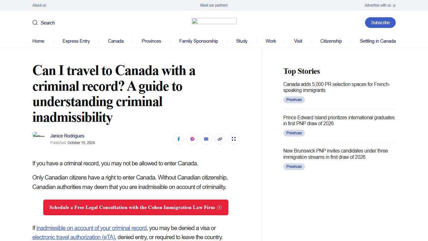 Can I travel to Canada with a criminal record? A guide to understanding criminal inadmissibility | CIC News