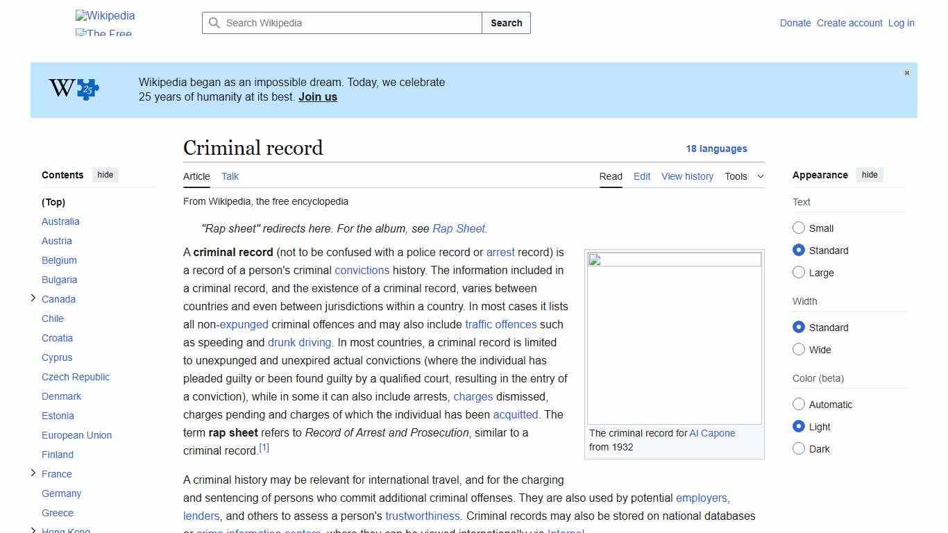 Criminal record - Wikipedia